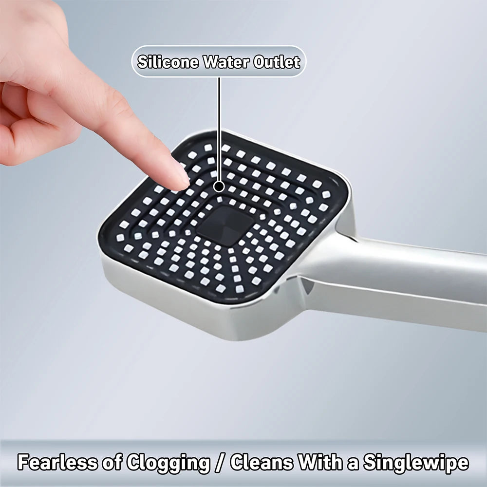 A High-Flow Large Nozzle and Handheld Shower Head, Two-In-One Shower Set, Shower Long Hose, Three-Way Water Distributor Bathroom