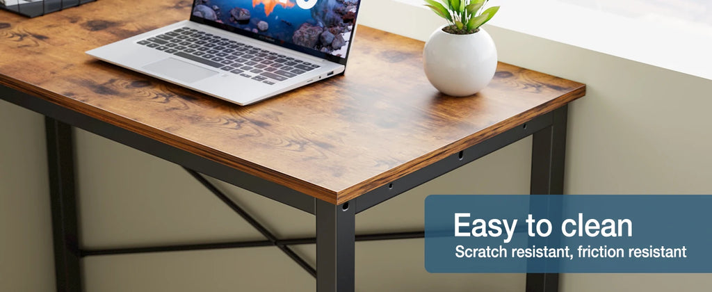 Gaming Corner 50 Inch Office Writing PC Wooden Table with CPU Storage Shelf & Side Bag for Home Office Bedroom