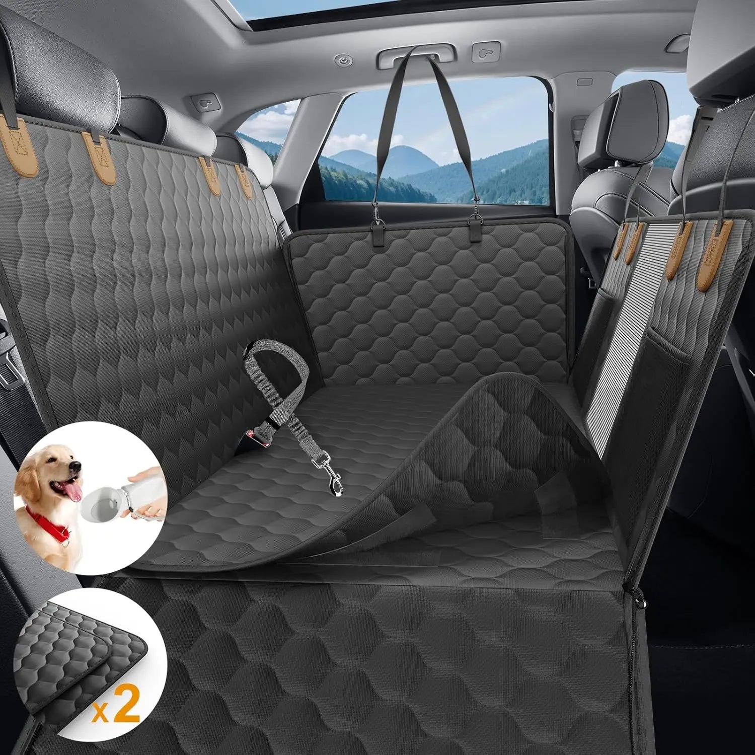 Deluxe Waterproof Foldable Dog Car Seat