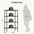 3-5 Tier Metal Wire Storage Shelves Adjustable Storage Racks Heavy Duty Standing Shelf Organizer for Living Room and Kitchen