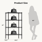 3-5 Tier Metal Wire Storage Shelves Adjustable Storage Racks Heavy Duty Standing Shelf Organizer for Living Room and Kitchen