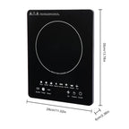 110V 750W Electric Induction Cooktop 8 Power Levels Touch Control Burner 180min Timer Portable Stove for Home RV