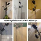 2-in-1 High Flow Rainfall and Handheld Shower Headset