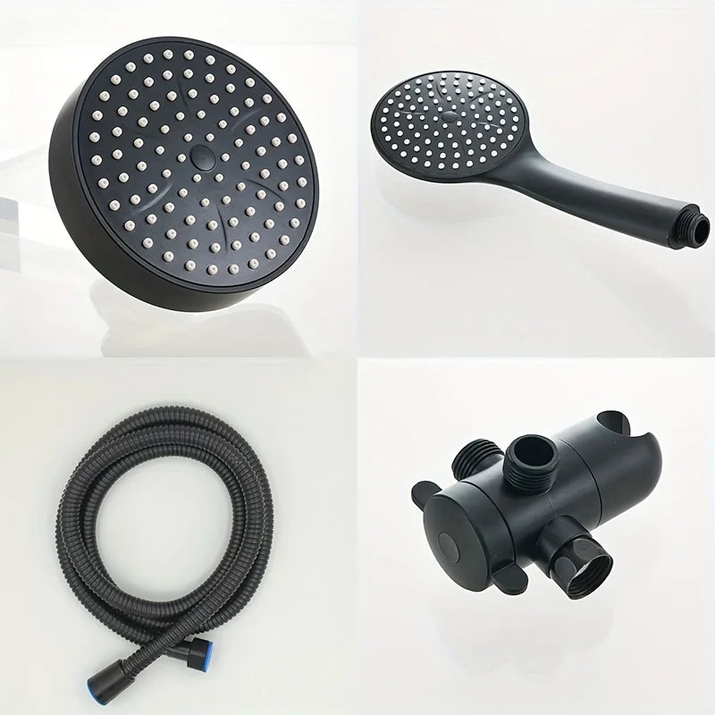 A High-Flow Large Nozzle and Handheld Shower Head, Two-In-One Shower Set, Shower Long Hose, Three-Way Water Distributor Bathroom Set Complete Set, Shower Head, Bathroom Accessories