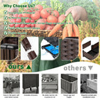 3pcs Vegetable Flower Raised Garden Container with Legs Elevated Planter Boxe withDrain Outlet for Indoor/Outdoor/Garden/Balcony