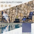Set of 2 Zero Gravity Recliner Chair – Folding Portable Lounge for Camping, Patio & Outdoor Garden with Cup Holder Tray & Removable Cushion