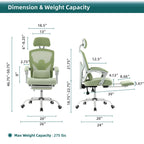 Ergonomic Reclining High Back Mesh Living Room Rocking Gaming Chair