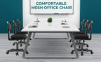 Mesh with Lumbar Support Armless Office Chair Low Back with Wheels Adjustable Height 360° Rolling Swivel Computer Chair