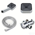 A High-Flow Large Nozzle and Handheld Shower Head, Two-In-One Shower Set, Shower Long Hose, Three-Way Water Distributor Bathroom