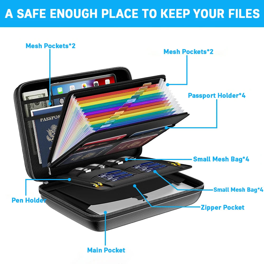 GuardianShield Fireproof Document Safe Box with Lock – Waterproof Hard-Shell Fire Safe for Passports, Cash, Laptop & Valuables