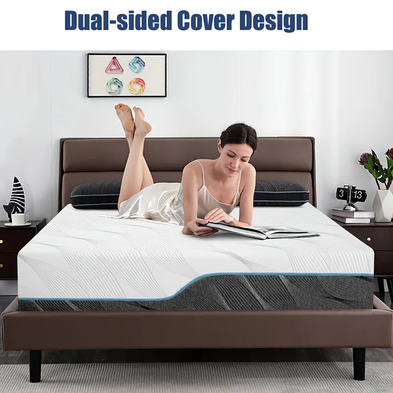 Hcore Queen Size Mattress, 8/10 Inch Medium Firm - Extra Firm Dual Sides Flippable Mattress