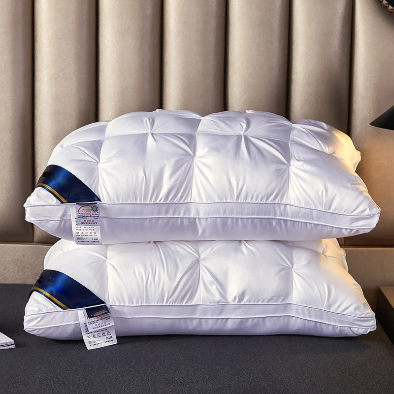 Luxury Hotel-Style Pillow Set (2-Pack) – Soft Plush Support for Back, Side & Stomach Sleepers | King/Queen Standard Size