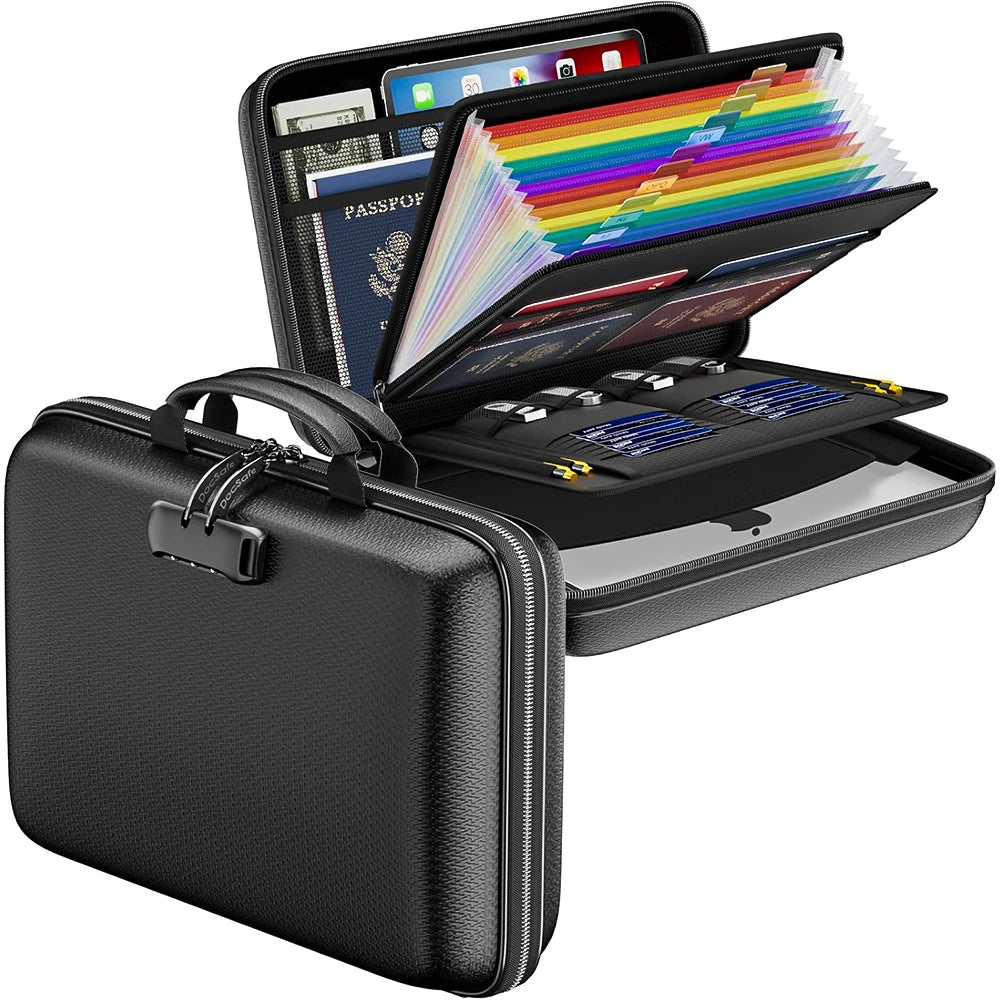 GuardianShield Fireproof Document Safe Box with Lock – Waterproof Hard-Shell Fire Safe for Passports, Cash, Laptop & Valuables