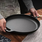 Multifunctional Cast Iron Skillet — Non-Stick Design, Ideal for Pizza, Grilling, and Pancakes (11 inch) — Compatible with All Stove Types