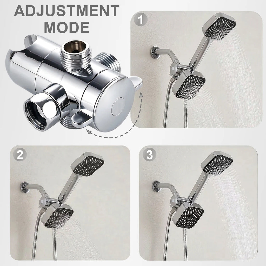 2-in-1 High Flow Rainfall and Handheld Shower Headset