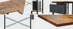 Gaming Corner 50 Inch Office Writing PC Wooden Table with CPU Storage Shelf & Side Bag for Home Office Bedroom