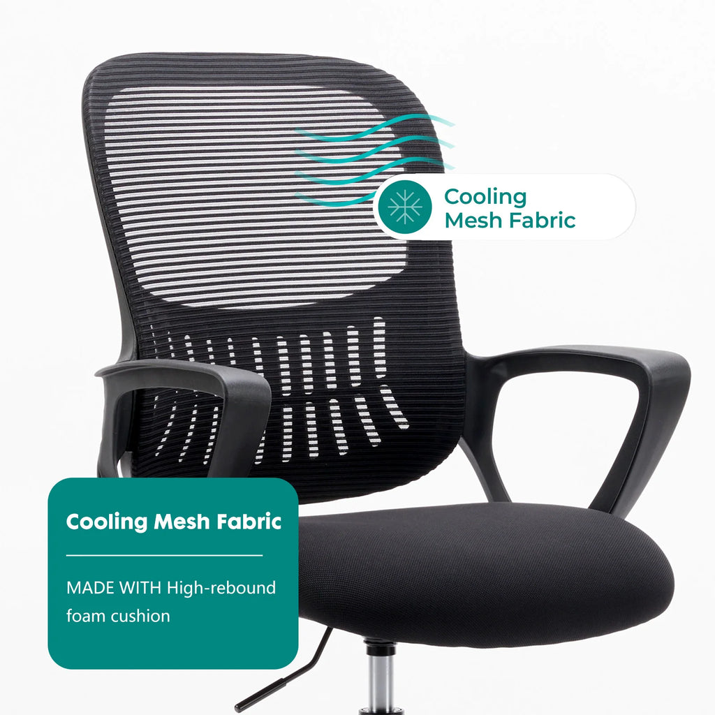 Ergonomic Mesh Backrest Office Desk Chair Adjustable Height Computer Rolling Work Swivel Gaming Chairs With Wheels For Home