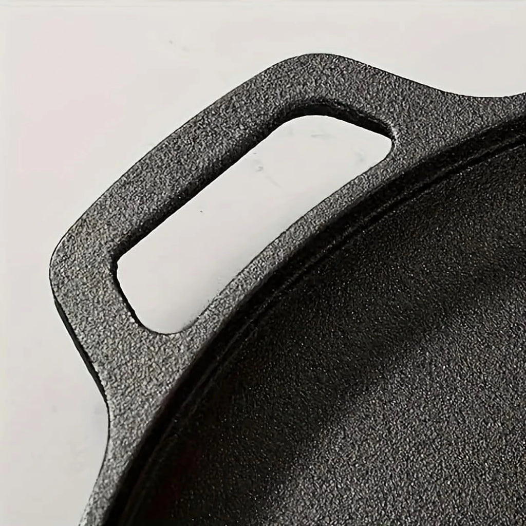 Multifunctional Cast Iron Skillet — Non-Stick Design, Ideal for Pizza, Grilling, and Pancakes (11 inch) — Compatible with All Stove Types
