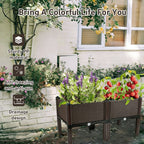 2 Garden/Balcony/Outdoor Patio Planting Box with Bracket Vegetable Flower Planting Raised Container Home Courtyard Plant Planter