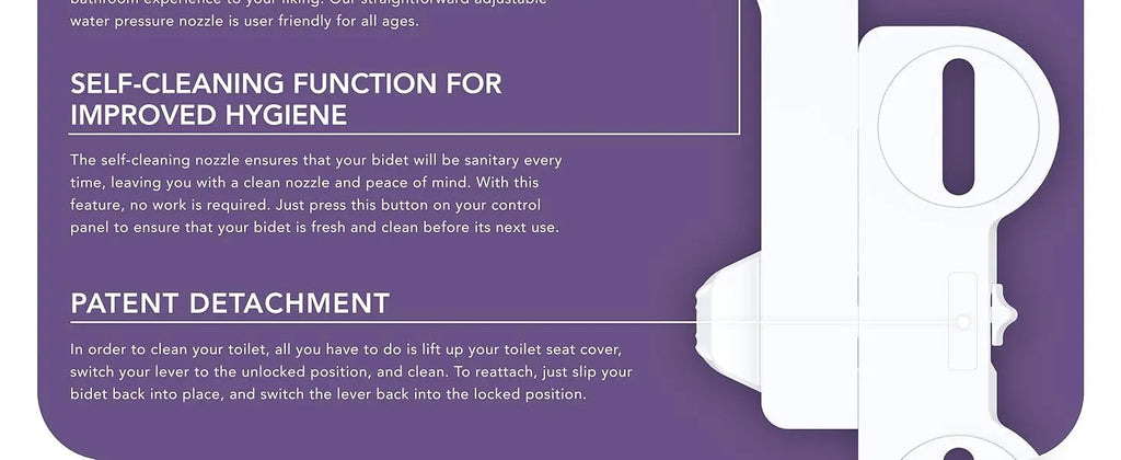 Ultra-Slim Bidet Attachment for Toilet – Non-Electric Dual Nozzle (Rear + Feminine Wash) with Adjustable Pressure, Self-Cleaning, Easy 10-Minute Install
