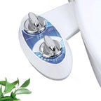 Dual Nozzle Bidet Attachment For Toilet - Non-electric Cleaning Feminine And Rear Wash Water Pressure Control Sprayer Cold Water