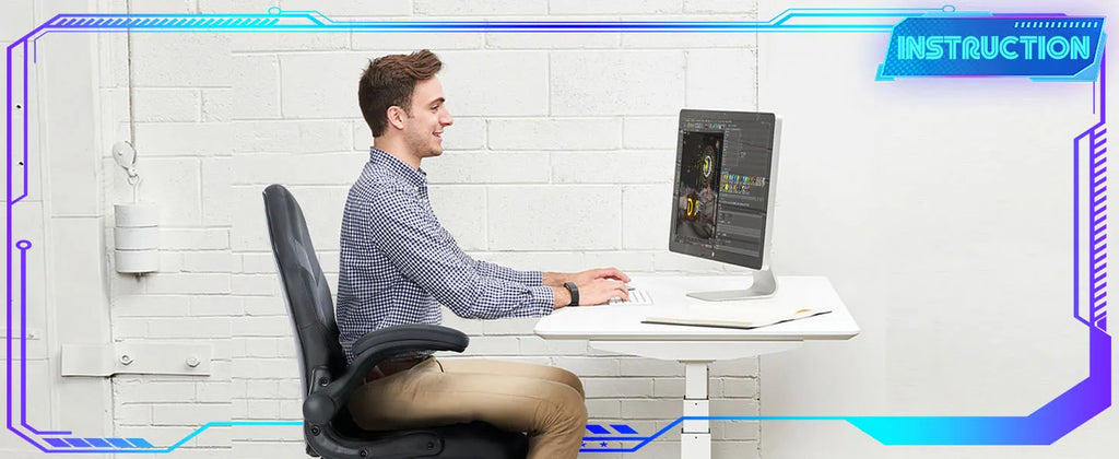 Ergonomic Office Computer Home Gaming Desk Chair Adjustable PU Leather Racing Chair Flip-up Armrest