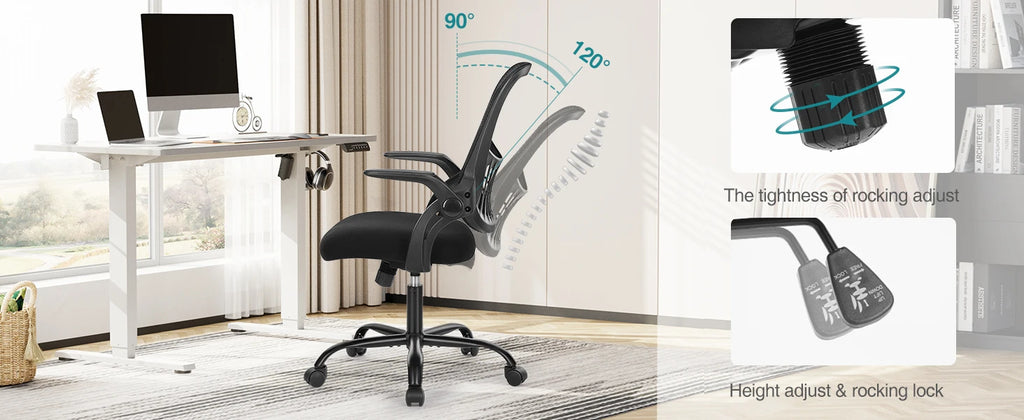 Ergonomic Mesh Backrest Office Desk Chair Adjustable Height Computer Rolling Work Swivel Gaming Chairs With Wheels For Home