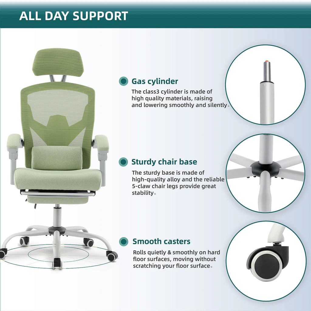 Ergonomic Reclining High Back Mesh Living Room Rocking Gaming Chair