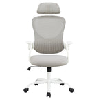 Mesh Ergonomic Office Computer Desk Chair Flip-up Arms Adjustable Headrests Comfortable Lumbar Support For Home Office