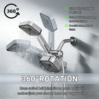A High-Flow Large Nozzle and Handheld Shower Head, Two-In-One Shower Set, Shower Long Hose, Three-Way Water Distributor Bathroom