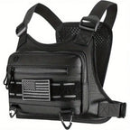 Men's Tactical Chest Pack | Lightweight, Adjustable EDC Running Harness | Multi-Pocket Vest | Breathable EVA Material
