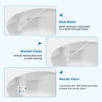 Dual Nozzle Bidet Attachment For Toilet - Non-electric Cleaning Feminine And Rear Wash Water Pressure Control Sprayer Cold Water