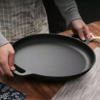 Multifunctional Cast Iron Skillet — Non-Stick Design, Ideal for Pizza, Grilling, and Pancakes (11 inch) — Compatible with All Stove Types