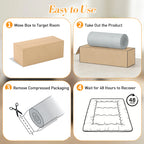4 Inch Foldable Mattress Twin/Full/Queen - Soft Japanese Futon Floor Bed, Portable Roll Up Mattress with Washable Cover