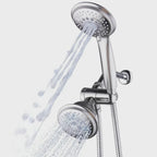 Handheld Showerhead Rain Shower Combo. Dual 2 in 1 Shower System