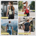 Convertible Sling Bag 7.9" Tablet Crossbody Mini Backpack with Headphone Jack Casual Pack for Women Men Travel
